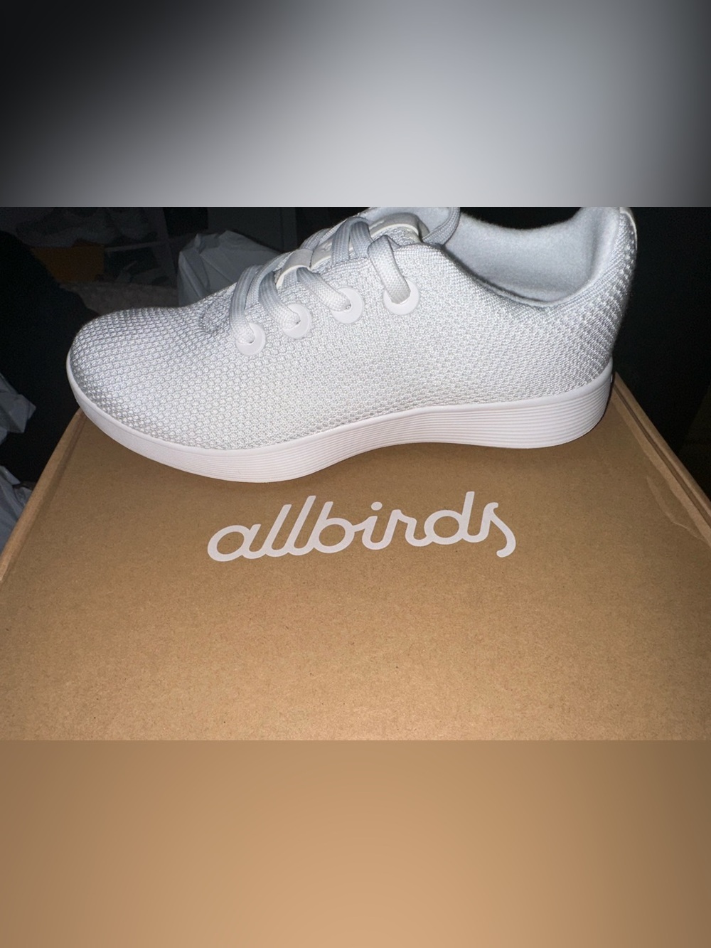 allbirds White Knit Lace-Up Sneaker — Lightweight Everyday Shoe